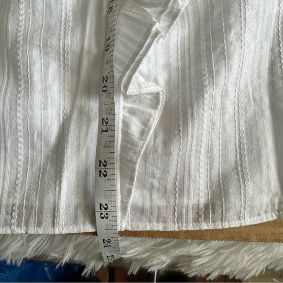 Ted Baker Silais Double Frill Cotton Blouse Ivory Size 1 US 2 - Picture 10 of 14